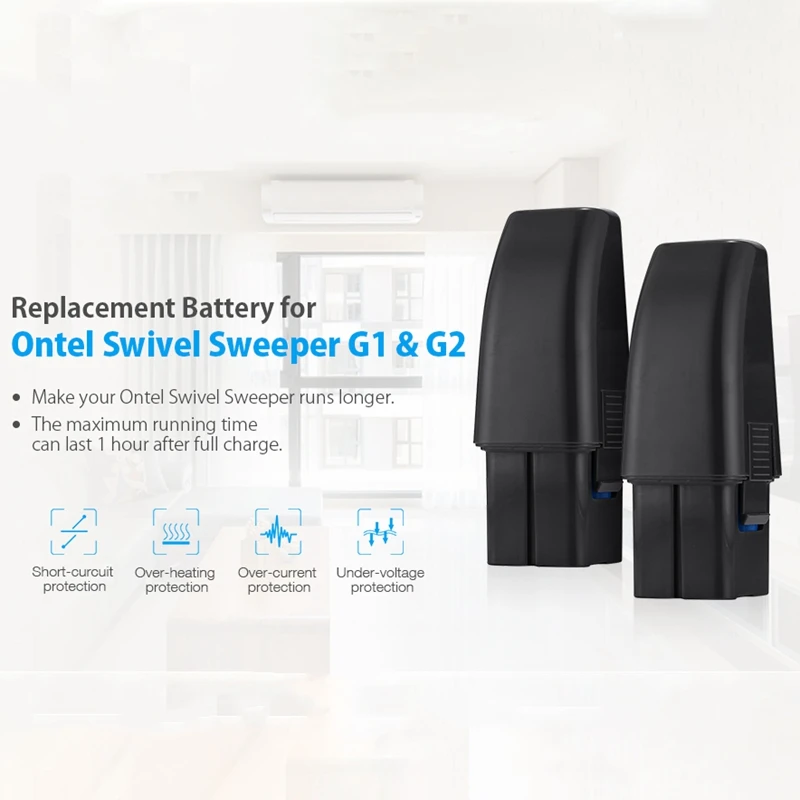7,2 V 2000Mah Сменный никель-металлогидридный Аккумулятор для Ontel Поворотная подметальная машина G1& G2