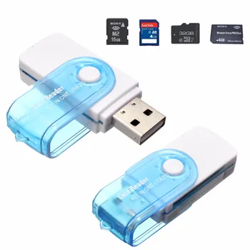 

USB 2.0 all in 1 Memory Multi Card Reader SD/SDHC/Micro SD/Micro SDHC/TF/DV/MMC/MS PRO/MS DUO/M2 Black Adapter Stick