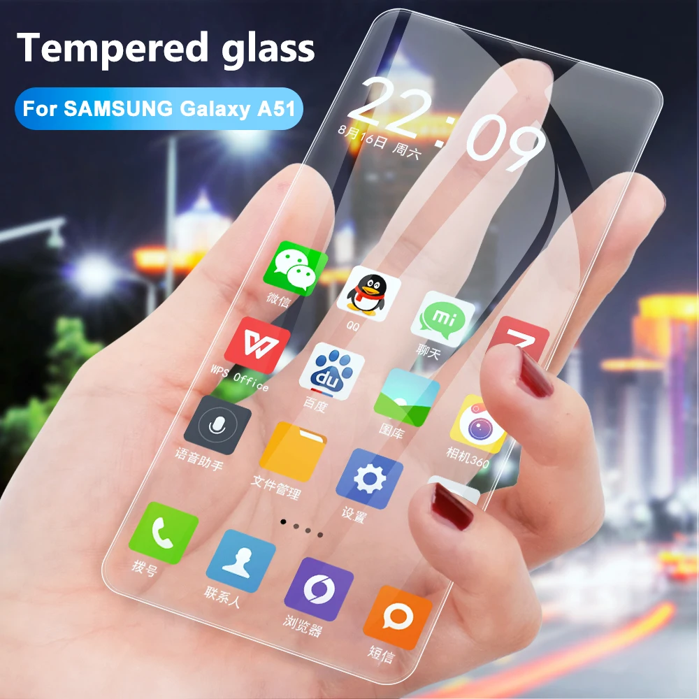 

Screen Protector on For Samsung Galaxy A51 A71 A51 A515F A715F Tempered Glass For Samsung A51 A71 A515FN A715FN Protective Glass
