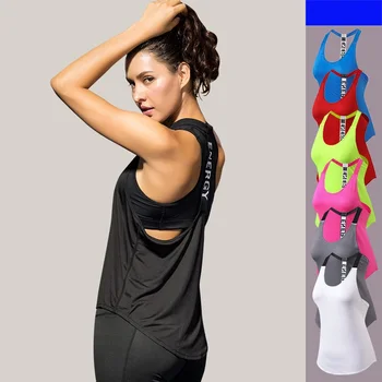 

Women Running Vests Tank Tops Solid Letters Streetwear Quick Dry Sleeveless Shirt Workout Tops Fitness Gym Vests Summer Shirt