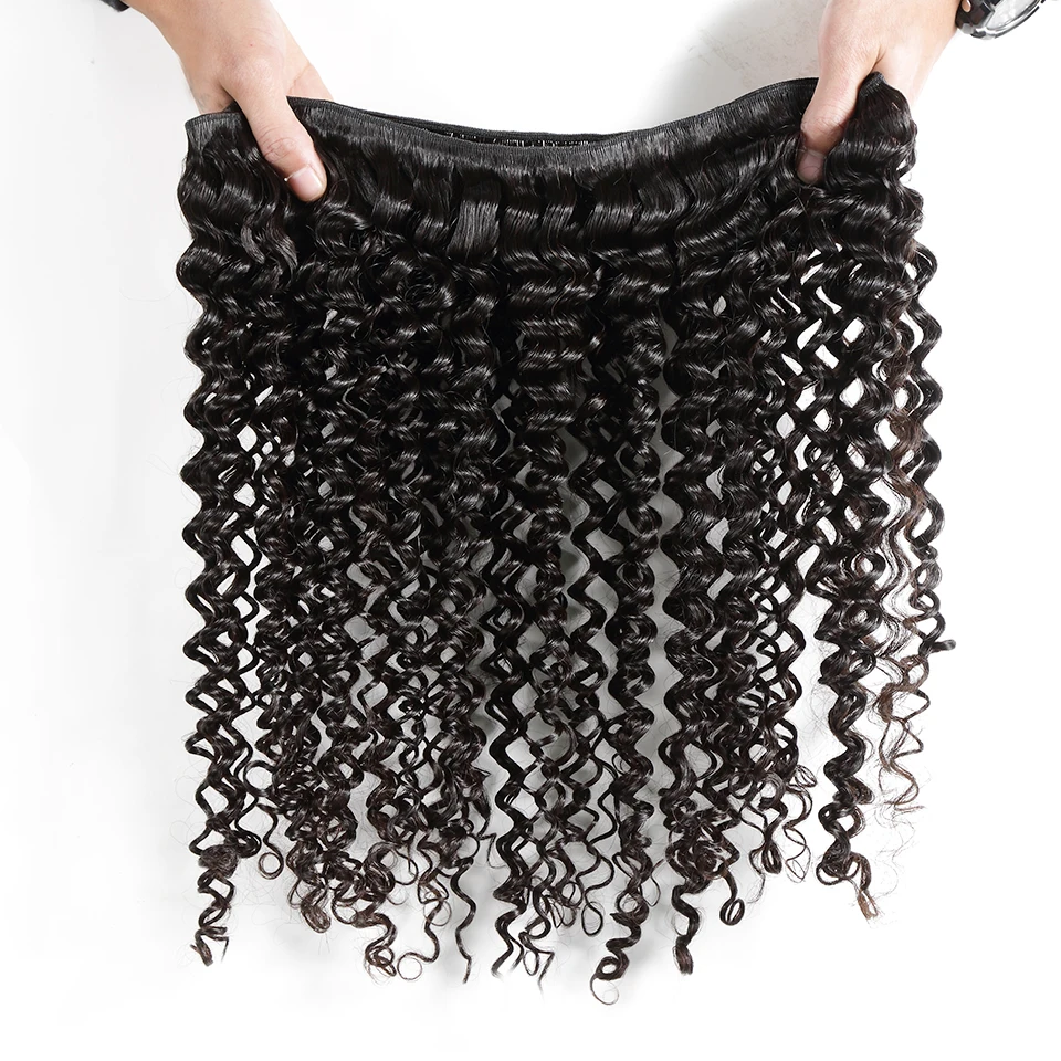 Pacotes com Fechamento Onda de Água Mishell Polegadas Onda Profunda Brasileiro Encaracolado 100% Cabelo Humano 3 4 Pacotes Tecer Rendas Frontal 28 30 40 8 Pacotes com 3/4 com fecho