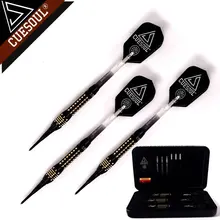 CUESOUL 18g 15cm Darts Professional Game Soft Tip Darts Electronic Dart Black CSXZ-06T