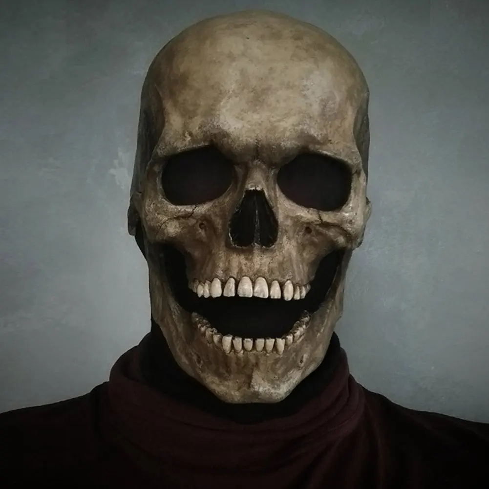 Halloween Party Masquerade Grimace Facepiece Bleed Skull Horror Headgear Props 