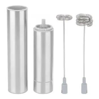 

Electric Milk Frother 2 Whisk Hand Milk Foamer Kitchen Mixer Automatic Cappuccino Coffee Egg Beater Mini Drinks Blender