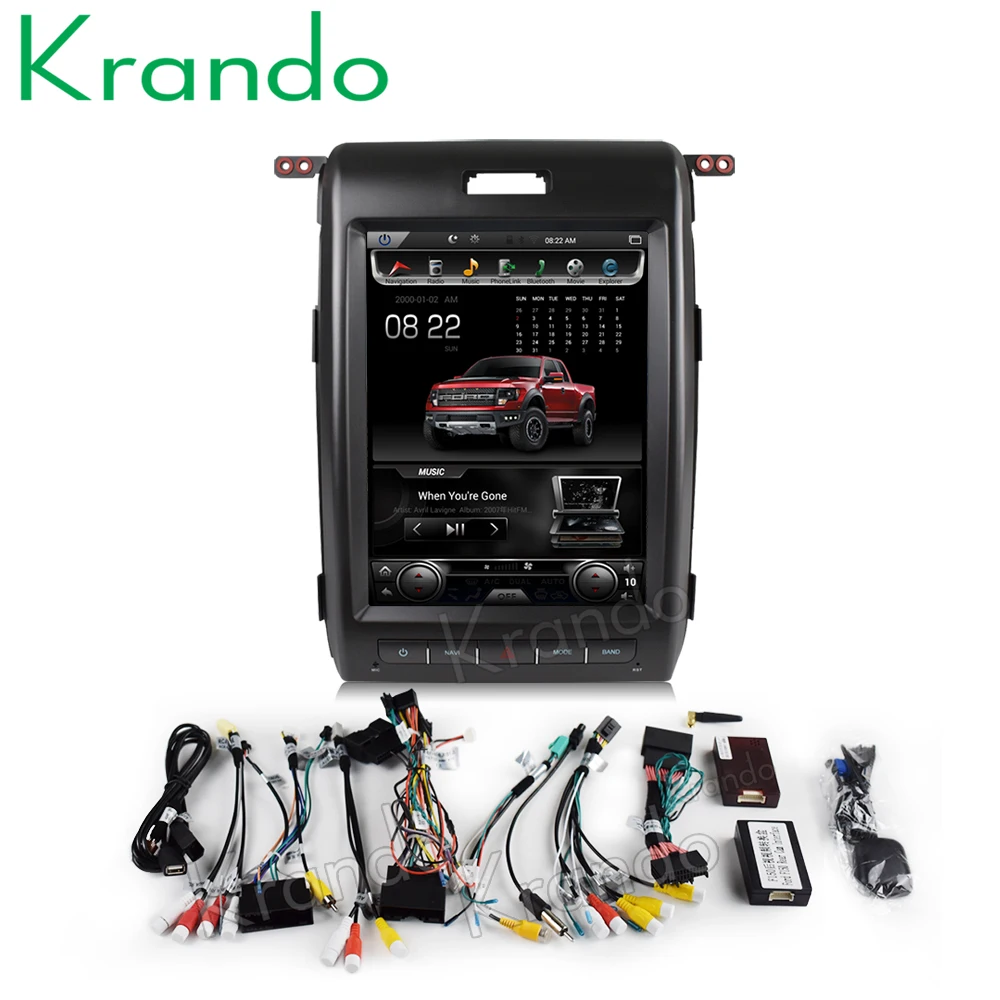 Автомагнитола Krando на платформе Android 8 1 с вертикальным экраном 12 дюйма в стиле tesla