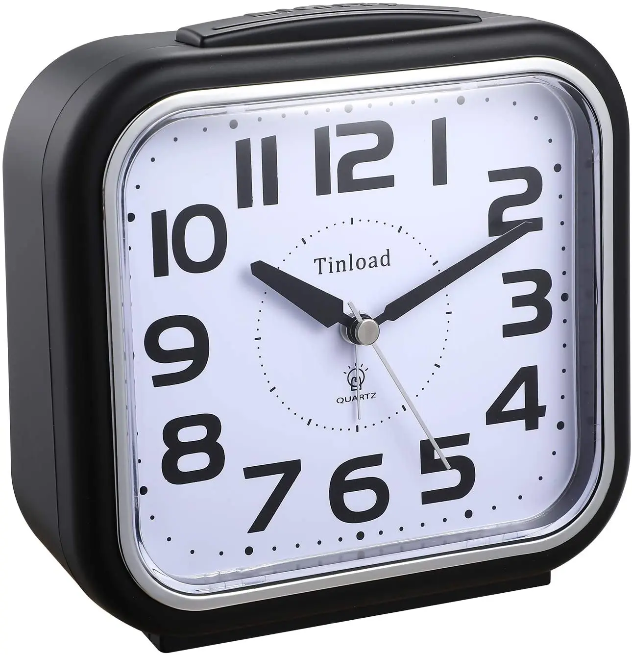 Silent Analog Alarm Clock Non Ticking, Gentle Wake, Beep Sounds
