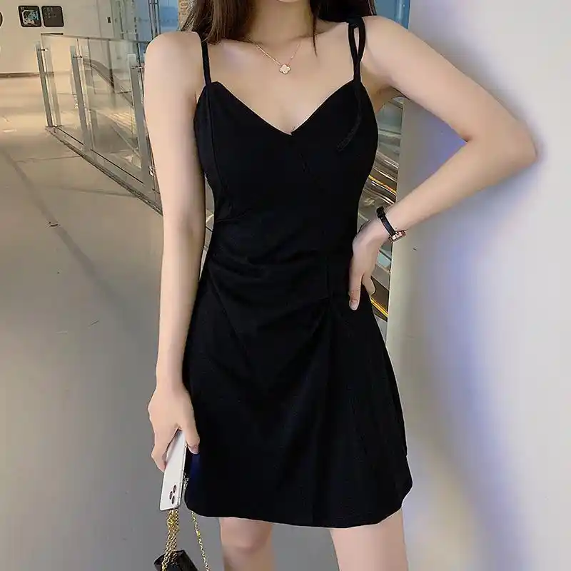 slimming little black dress