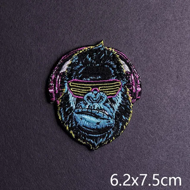 Hip-hop Rock/Music Patch Iron On Patches For Clothing Thermoadhesive Patches On Clothes Embroidery Patch Punk Joker Stickers PE5811CT