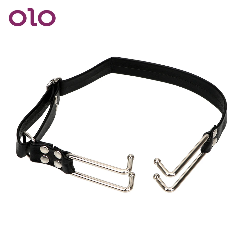 OLO кляп для рта из оральной кожи с открытым крючком заглушка пар флирт Фетиш SM
