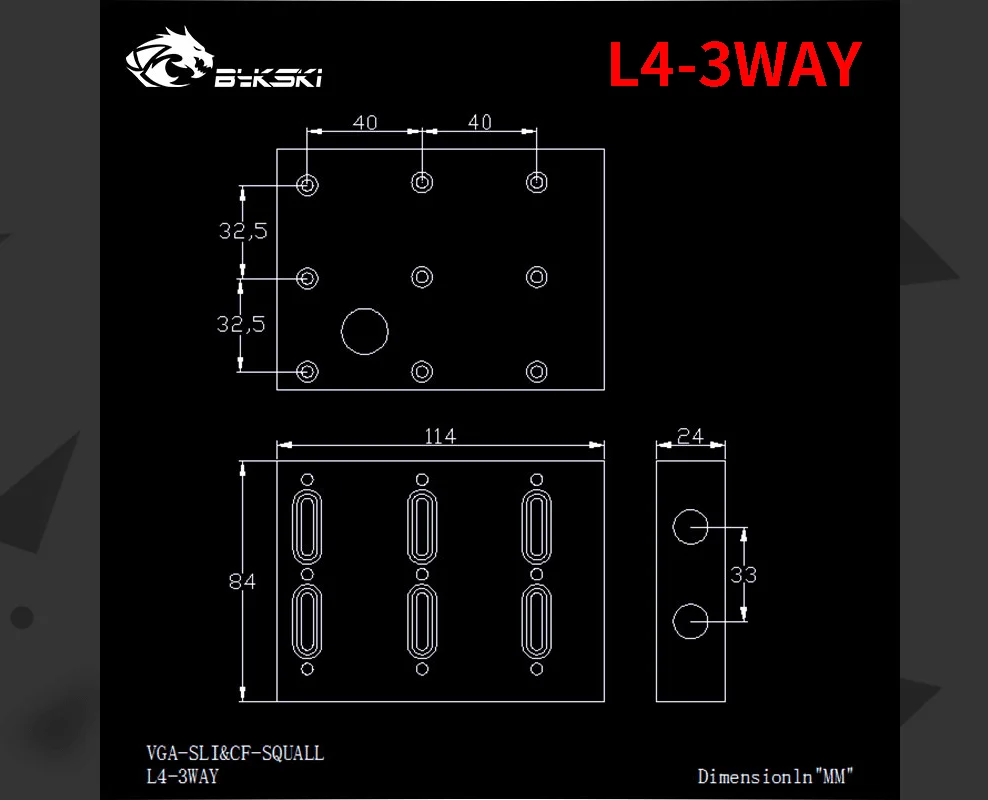 Bykski VGA-SLI& CF-SQUALL, SLI/CF мосты водоблок, для видеокарты Cross Fire, L4-2way/L4-3way/L6-2way/L8-2way/L4-4way