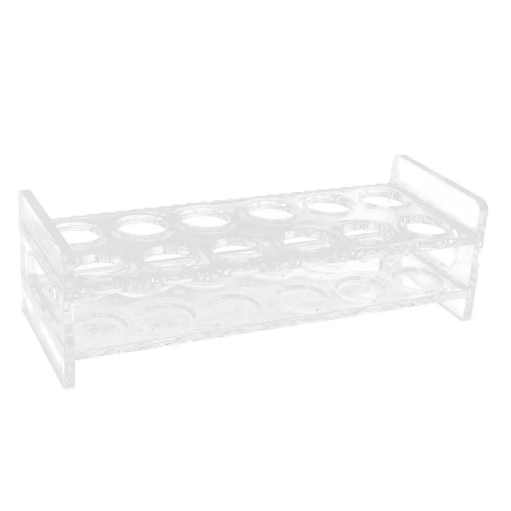 Crystal Clear Acrylic Shot Glass Holder with Handle,  Wine Liquor Cup Serving Tray, 12 Hole