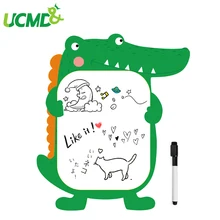 Симпатичные животные съемные обои-белая доска наклейка самоклеящаяся сухая салфетка доски для рисования игрушки для детей подарок