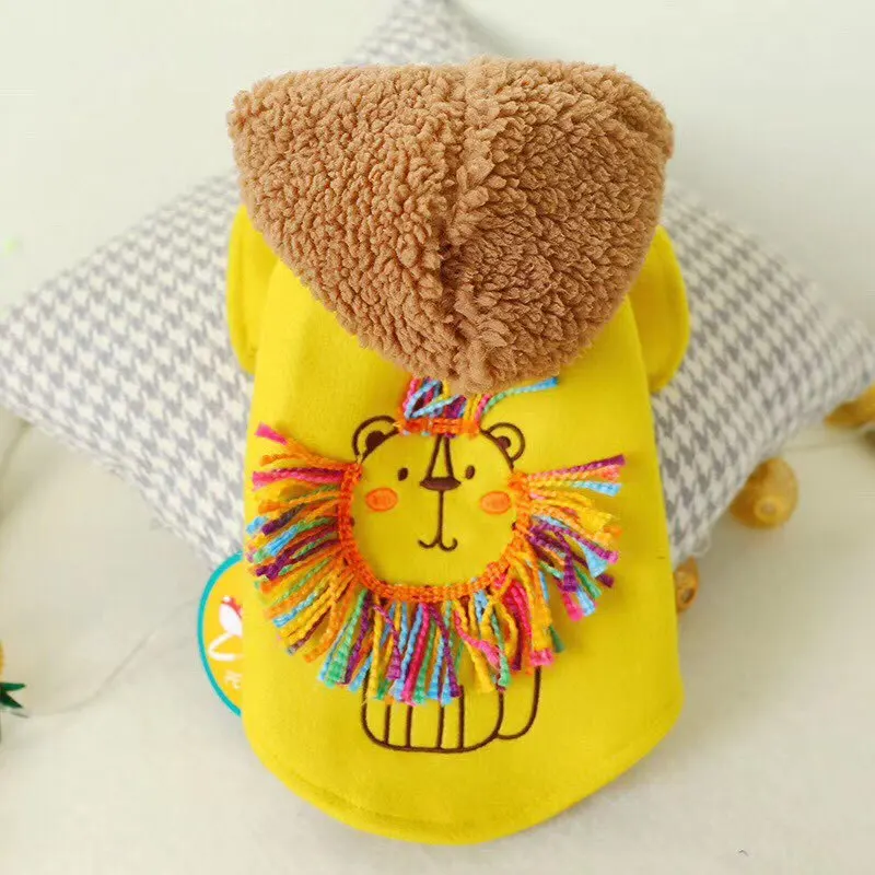 

Autumn And Winter New Style Yellow Woolen Jacket Pet Dog Cat Teddy Bichon Casual Dog Clothes