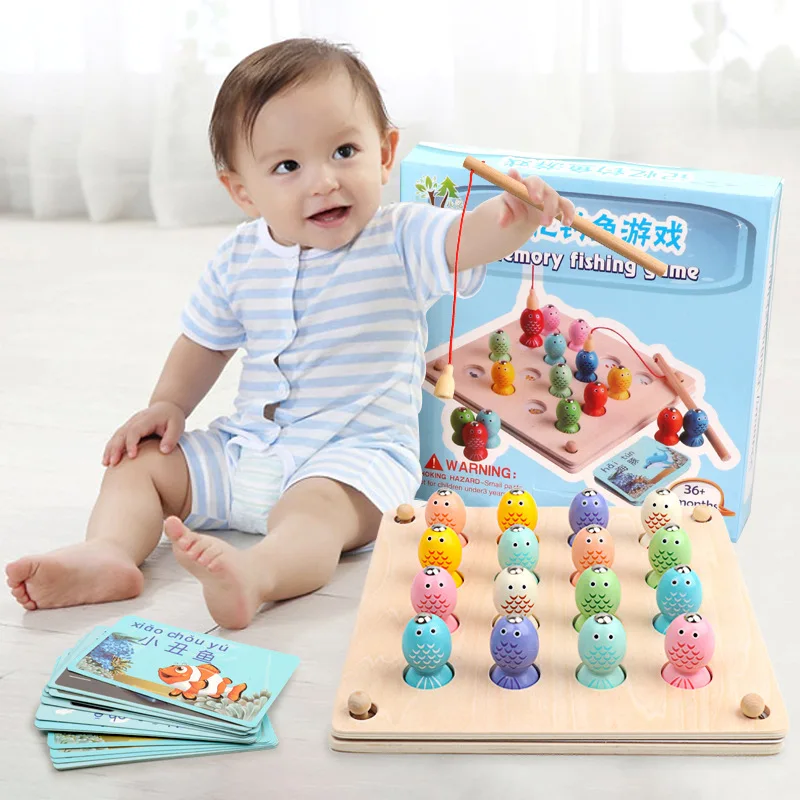 

Children Recalling Multi-functional ji yi qi Magnetic Fishing Game Baby Women's Children Montessori Early Childhood Educational
