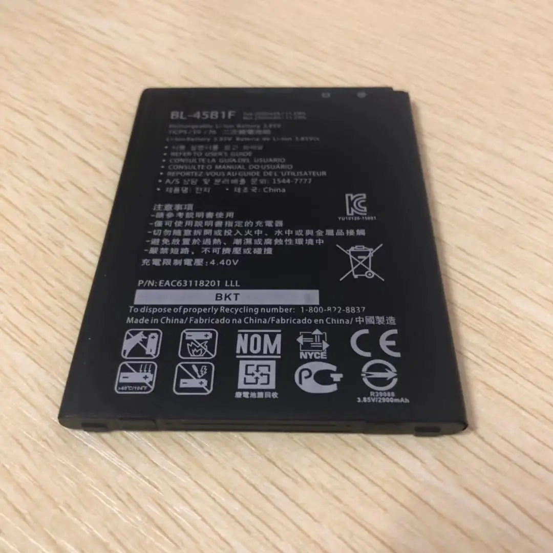 10PCS Original Battery For LG V10 Battery H968 H961N H961 H901 VS990 F600L F600S F600K F100G BL-45B1F 2900mAh Full Capacity