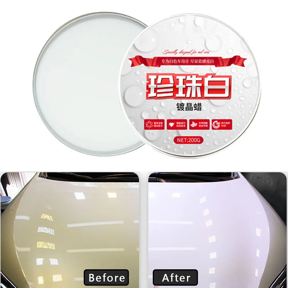 Car Coating Wax Polishing Paint Care White Hard Wax Anti Scratch Car Polish Cream Decontamination Polishing Maintenance