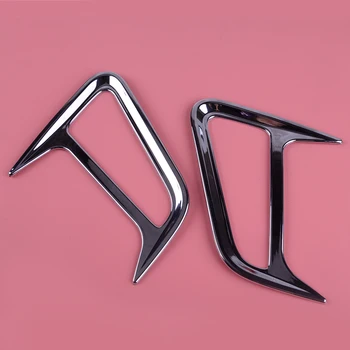 

DWCX 2PCS ABS Car Front Side Exterior Turn Signal Light Lamp Cover Trim Decoration Protector Fit for Hyundai Kona 2017 2018 2019