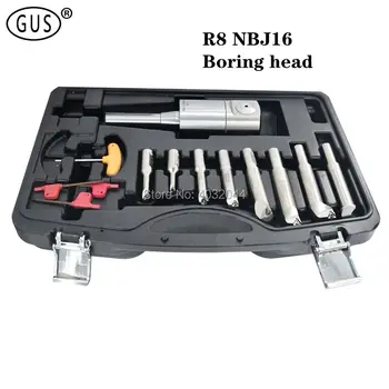 Buy High-Precision NBJ16 Fine-Tuning Boring Head System R8 Metric M12 Inch 7/16 Machining Center CNC Tool Holder 8 Boring Bars