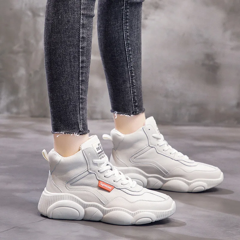 

Bear Shoes 2019 Spring New Style plus Velvet Hight-top MacBook Shoes Net Red Celebrity Style Athletic Shoes Hight-top Versatile