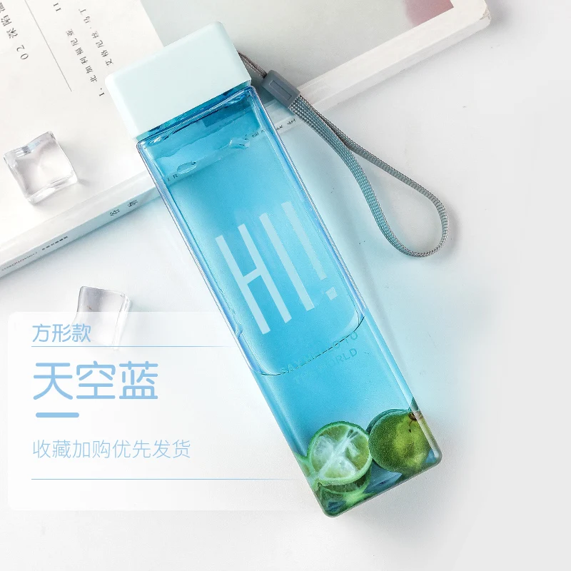 Фитнес Infuser плоская фляга для воды на заказ детская многоразовая плоская фляга для воды Питьевая холодная Vaso Plegable домашний декор JJ60WB