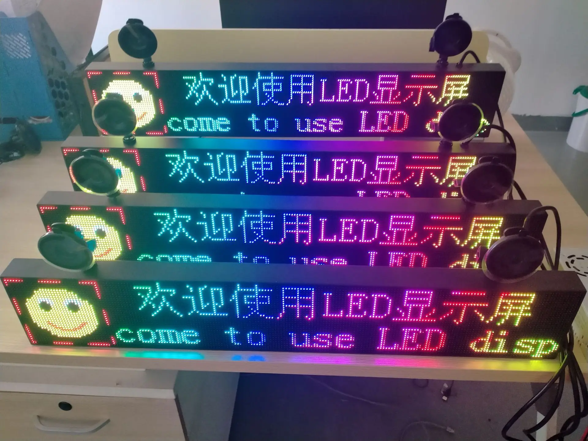 P4MM 85cm LED full-color APP programmable scrolling message LED display board store or 12v car billboard sign
