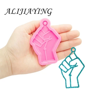 

Shine Inside Resin Mold Fist Silicone Moulds DIY for Keychain Epoxy Jewellery Making DY0647