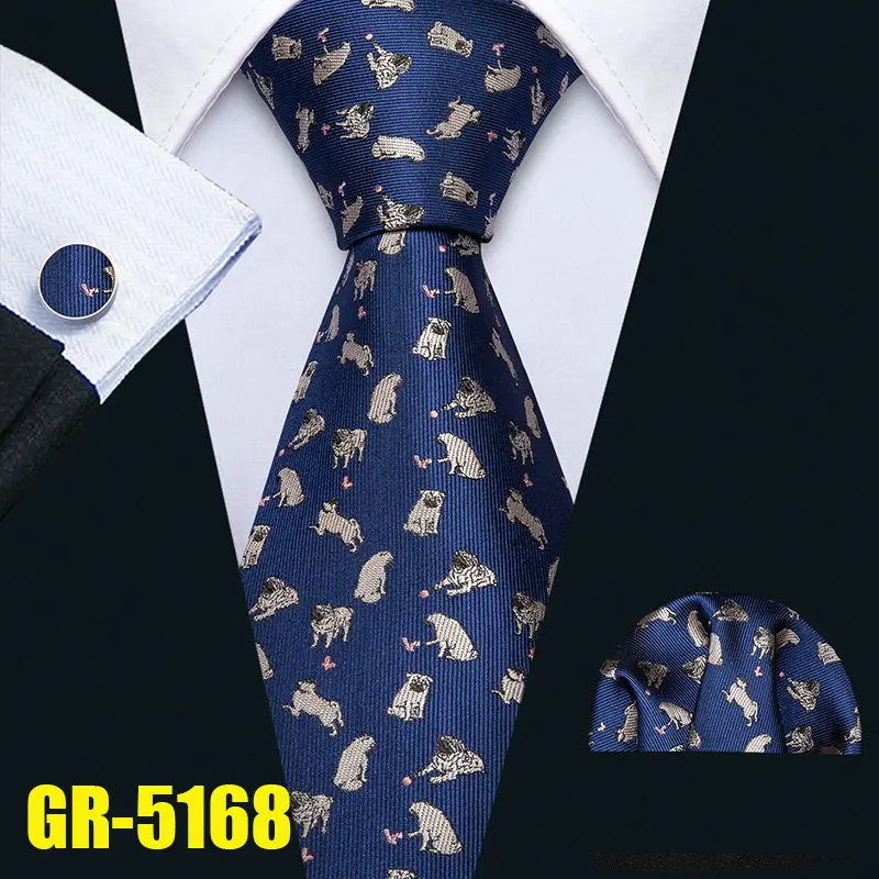 Barry.Wang 19 видов стилей мужской свадебный галстук с рисунком динозавра мужские свадебные галстуки 8,5 см галстук бизнес шелковые галстуки для мужчин GR-20 - Цвет: GR-5168