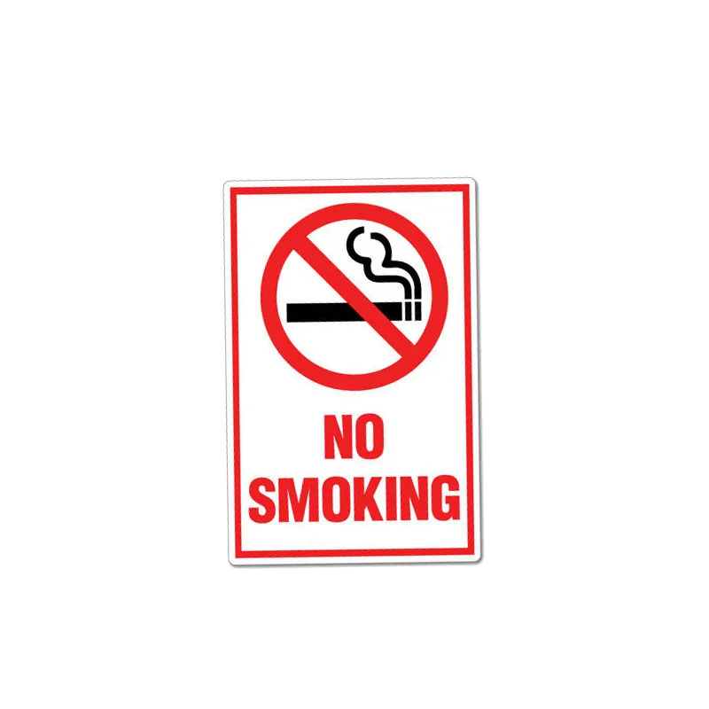

Warning Car Sticker No Smoking Decal Cover Scratches Waterproof PVC 8.2CM X12.7CM