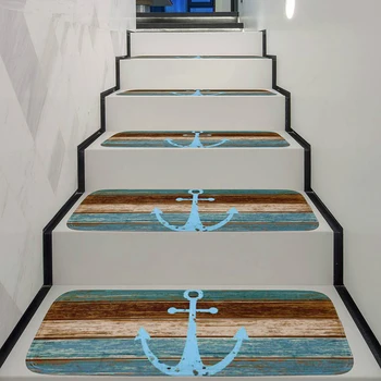 

5PCS Non-slip Silicone Bottom Staircase Decorate Stairs Carpet Anti-Slip Stair Rugs Floor Mats For Children Safety Pads for Home