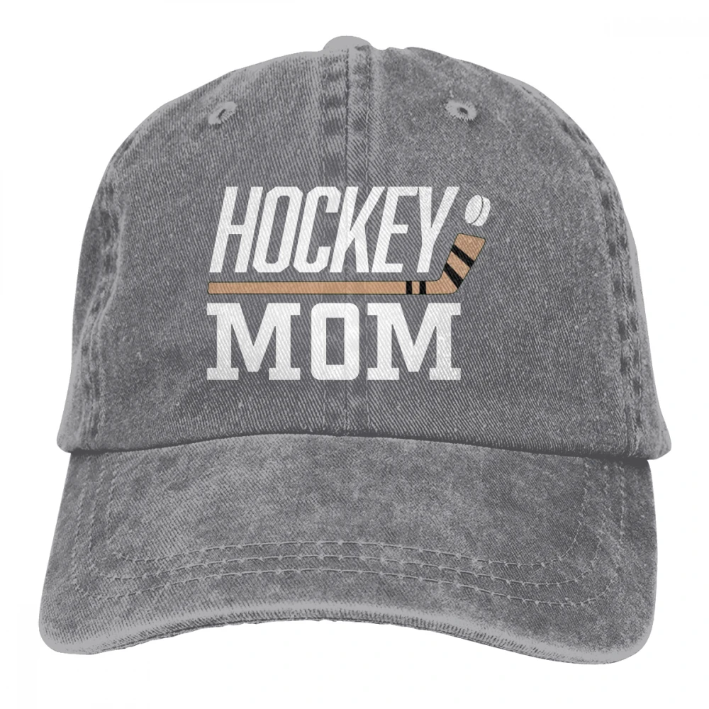 Хоккей Мама Casquette темно-синий унисекс Мужские Женские джинсовые бейсболка с ремешком кепки Регулируемый Гольф папа шляпа