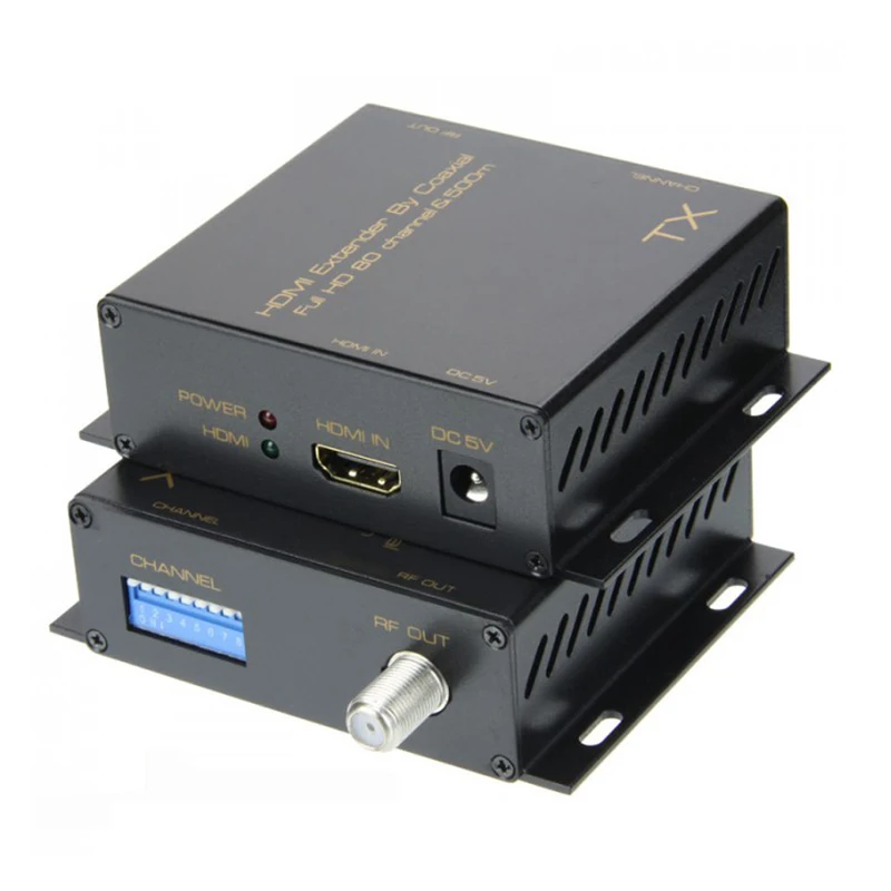 500m HDMI Extender By Coaxial To DVB-T Modulator Digital TV Receiver Converter Transmitter Receiver