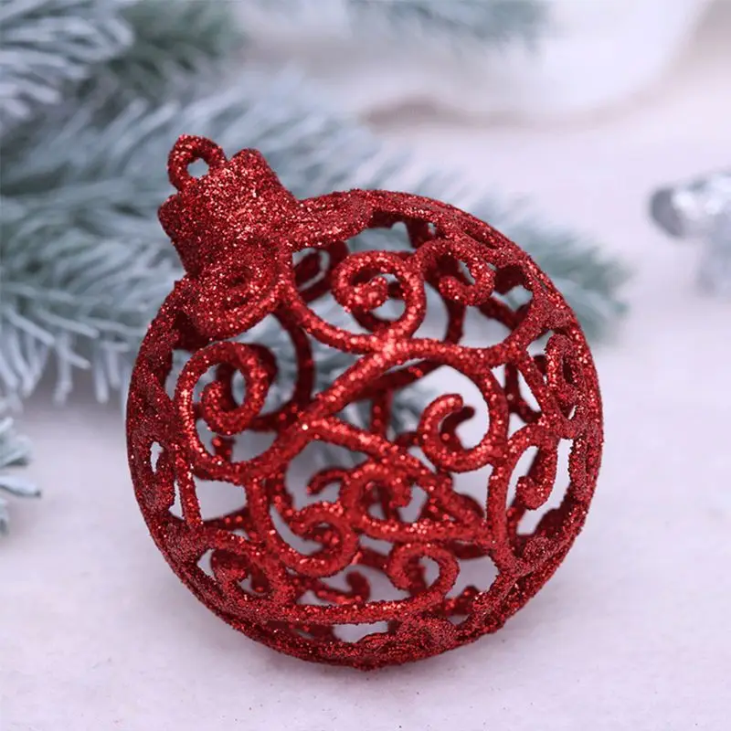 24 6cm PCS Christmas Ball Ornaments Painted Shatterproof Christmas Decorations GXMA