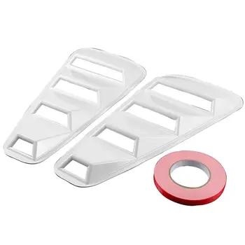 

New 2Pcs 1/4 Quarter Black Side Window Louvers Scoop Cover Vent Fit For 2005-2014 Ford Mustang