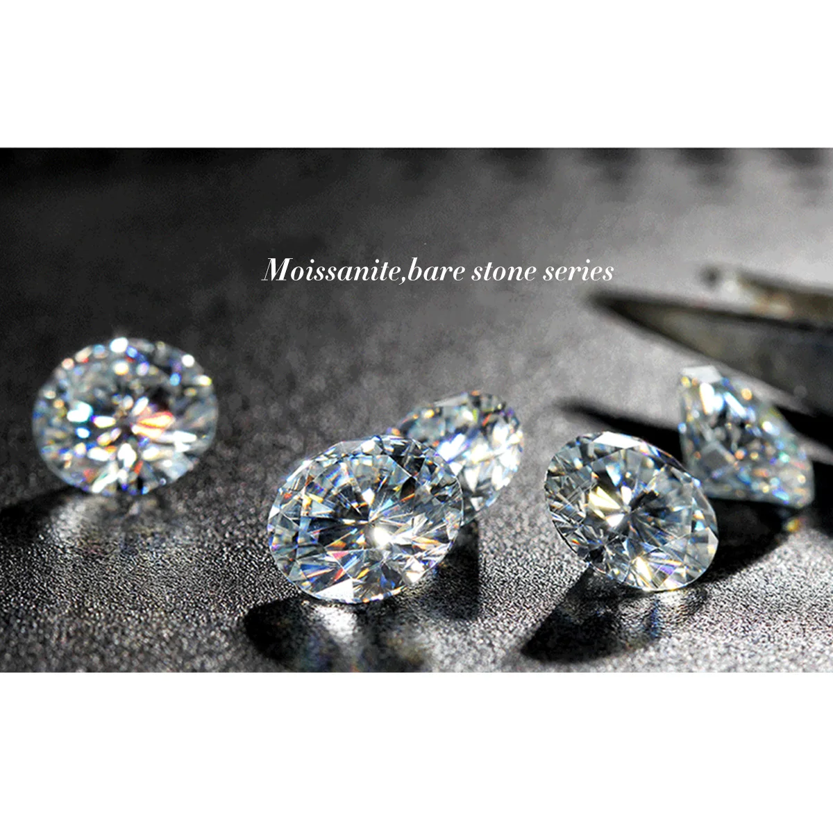 Wholesale Small Size Moissanites Loose Stone100% DF White Color 0.8mm to 2.9mm Round Shape Moissanite For Jewelry Making