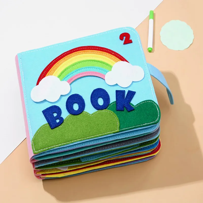 3d Washable Montessori Busy Board Book For Baby Toddlers Story Cloth Early Learning Education Sensory Boys Girls Games Toys | Игрушки и