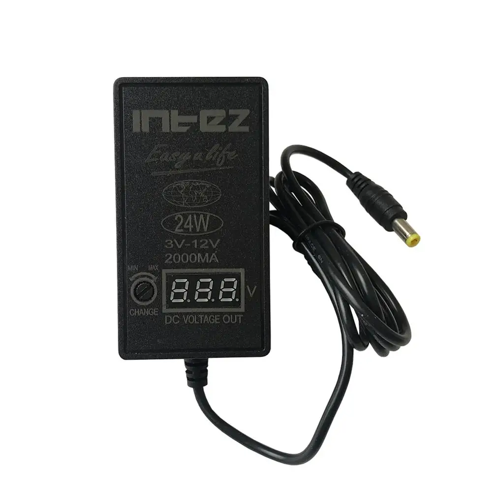 

Adjustable Digital Display Power Supply Adapter Wall Charger Transformer Router Set-Top Box Adaptor For Led Lamp DC 3V-12V 24W