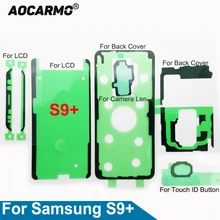 Autocollant adhésif étanche pour Samsung Galaxy S9 + SM-G9650 S9 plus, couvercle de batterie arrière d'écran LCD, lentille d'appareil photo=