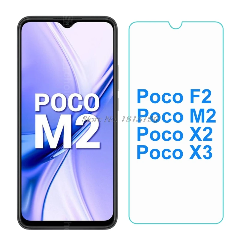 Закаленное стекло для Xiaomi Poco F2 M2 X2 X3 Pro NFC Защитная пленка экрана смартфона Pocophone