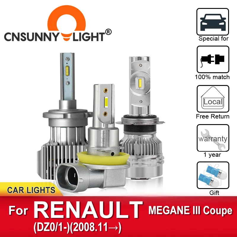 Светодиодные Автомобильные фары CNSUNNYLIGHT Canbus для RENAULT MEGANE III купе DZ0/1 от 2008