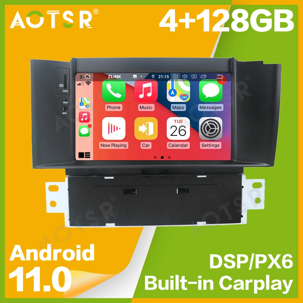 Carplay для Citroen C4 C4L DS4 2011-2015 Android 11 автомобильный DVD-плеер мультимедийный плеер