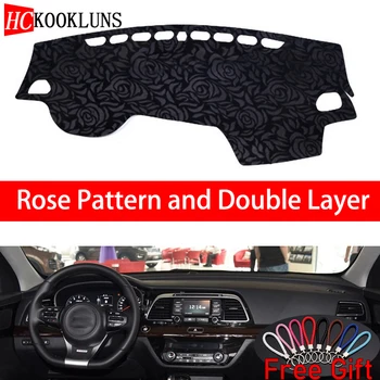 

Rose Pattern For Kia K4 2014 2015 2016 2017 Dashboard Cover Car Stickers Car Decoration Car Accessories Interior Car Decals