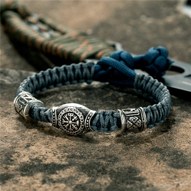 Bracelet Paracorde Nordique Vikings – Ajustable, Multicolore, Pour Survie Outdoor