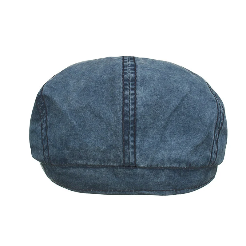 Painter Star Anise Denim Unisex Newsboy Hat - High-Quality Outdoor Berets