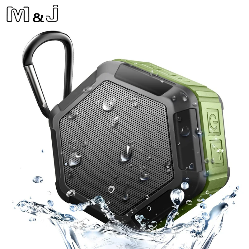 M& J Мини Портативный Открытый Спорт беспроводной IP67 Водонепроницаемый Bluetooth динамик Душ велосипедный динамик Mp3 плеер Музыкальный динамик - Цвет: Green