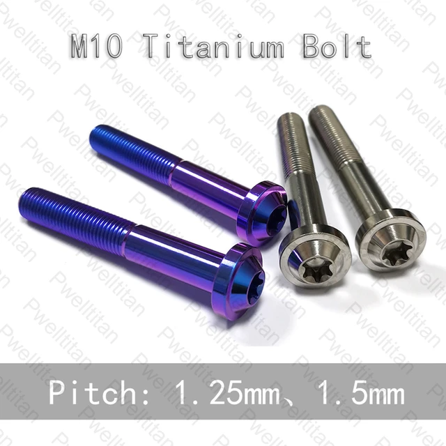 m10 x 1.25 Low Profile Torx t45 Bolt / Screw 25-40mm - Titanium MTB &  Motorcycle Parts and Bolts