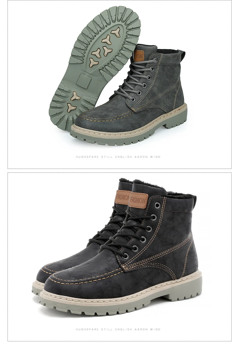 DEKABR/; мужские зимние ботинки; меховые ботильоны; мужская повседневная обувь; Высококачественная плюшевая мужская уличная Рабочая обувь; водонепроницаемые ботинки