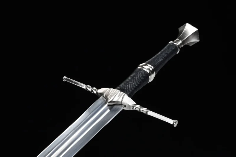 Rivia Sword-нержавеющая сталь средневековые мечи Стиль Настоящее лезвие без острых деревянных ножны с ремешком-декоративный реквизит для выступлений