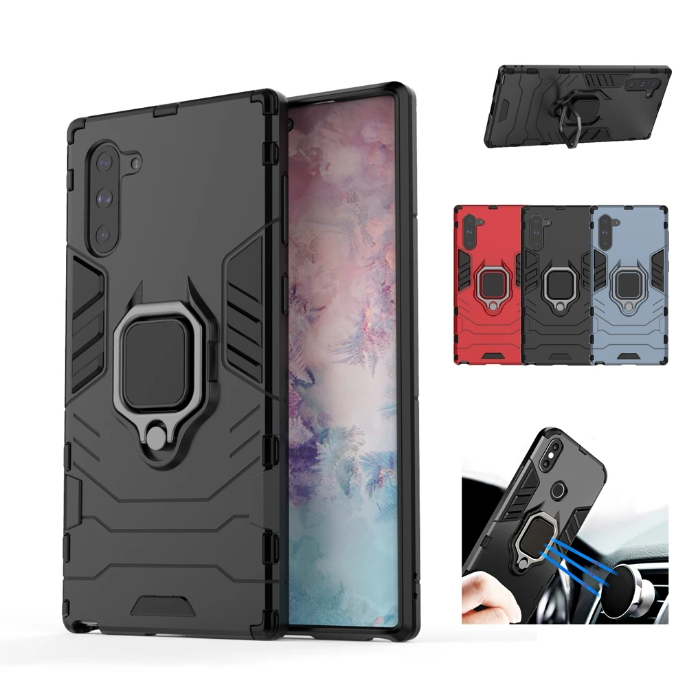 Бронированный чехол с кольцом-держателем для Samsung Galaxy S10 S9 S8 Plus Note 9 10 Pro A80 A60 A50 A30 A20