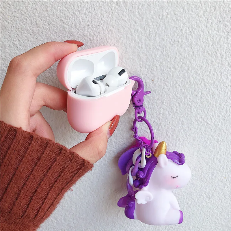 Милый мультяшный силиконовый чехол для Airpods Pro с милым авокадо, защитный чехол для Airpods Pro, bluetooth-гарнитура, брелок, кольцо