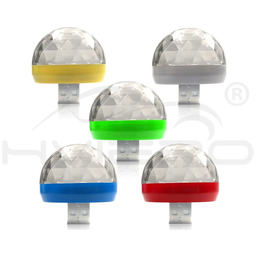 Автомобильный USB-светильник DJ RGB цветной мини-светильник для праздника вечеринки